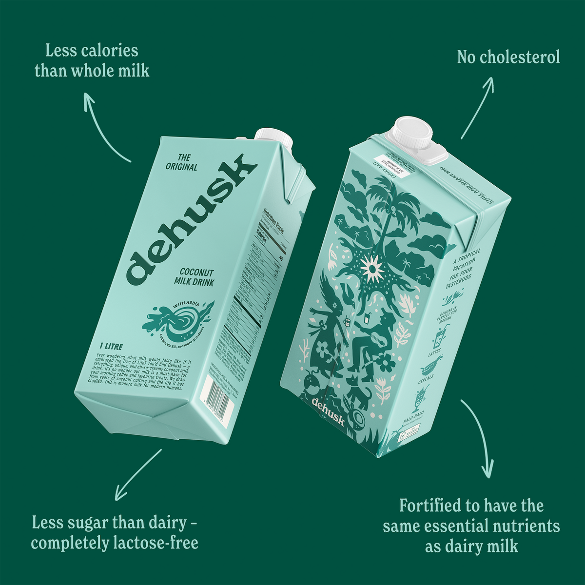 6 x 200mL Dehusk Coconut Milk Variety Pack - Original & Barista