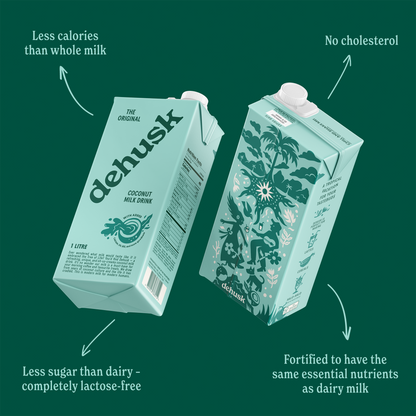 6 x 200mL Dehusk Coconut Milk - Fortified Milk Alternative