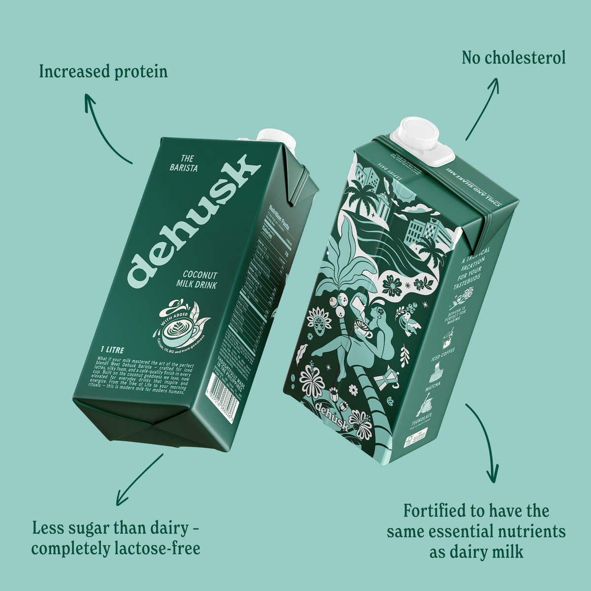 6 x 200mL Dehusk Coconut Milk Variety Pack - Original & Barista